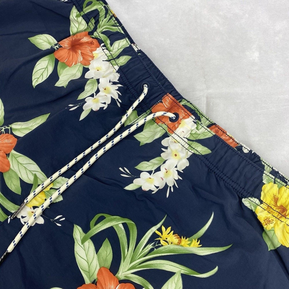 Tommy Bahama Men's Navy Orange Yellow Flowers Trunks‎ XL